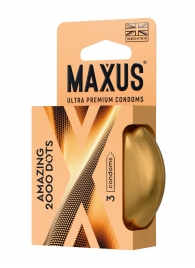 Точечные презервативы MAXUS 2000 Amazing Dots с железным кейсом - 3 шт. - Maxus - купить с доставкой в Новочеркасске