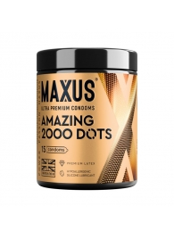 Точечные презервативы MAXUS 2000 Amazing Dots с железным кейсом - 15 шт. - Maxus - купить с доставкой в Новочеркасске