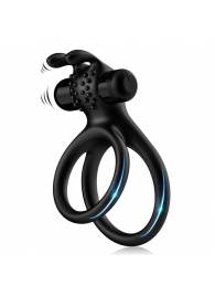 Черное эрекционное виброкольцо с подхватом мошонки Stay Hard - Boys of Toys - в Новочеркасске купить с доставкой