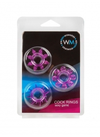 Набор из 3 лиловых эрекционных колец различной формы - Erowoman-Eroman - в Новочеркасске купить с доставкой