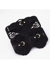 Фигурный набор для БДСМ-игр с узорами и золотистой фурнитурой - Crazy Handmade - купить с доставкой в Новочеркасске