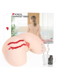 Мастурбатор-полуторс с двойным слоем материала и вибрацией Jenny Onahole Real Hips - KOKOS - в Новочеркасске купить с доставкой