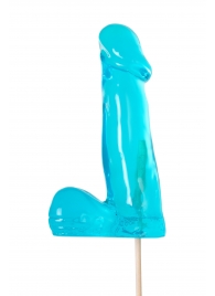 Голубой леденец в форме члена со вкусом блю кюрасао - 173 гр. - Sosuчki - купить с доставкой в Новочеркасске