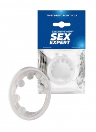 Эрекционное кольцо с мягкой стимулирующей насадкой - Sex Expert - в Новочеркасске купить с доставкой