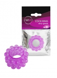 Лиловое эрекционное кольцо с 2 рядами стимулирующих шариков - Erowoman-Eroman - в Новочеркасске купить с доставкой