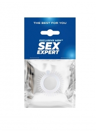 Эластичное эрекционное кольцо с шипиками и шариком - Sex Expert - в Новочеркасске купить с доставкой