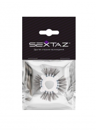 Эластичное эрекционное кольцо с черными «ресничками» - Sextaz - в Новочеркасске купить с доставкой