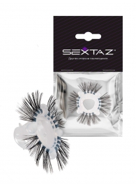 Эластичное эрекционное кольцо с черными «ресничками» - Sextaz - в Новочеркасске купить с доставкой