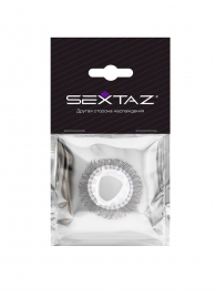 Эластичное эрекционное кольцо с длинными черными «ресничками» - Sextaz - в Новочеркасске купить с доставкой