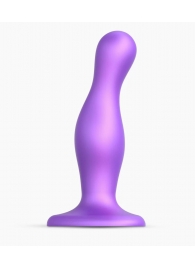 Фиолетовая насадка Strap-On-Me Dildo Plug Curvy size M - Strap-on-me - купить с доставкой в Новочеркасске