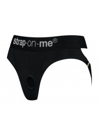 Черные трусики для насадок Heroine Lingerie Harness - size XL - Strap-on-me - купить с доставкой в Новочеркасске