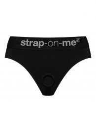 Черные трусики для насадок Heroine Lingerie Harness - size XL - Strap-on-me - купить с доставкой в Новочеркасске