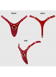 Красный пояс для фиксации насадок Strap-On-Me Leatherette Harness Fabulous - Strap-on-me - купить с доставкой в Новочеркасске