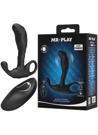 Черный изогнутый массажёр простаты с вибрацией и пультом ДУ - Baile - в Новочеркасске купить с доставкой