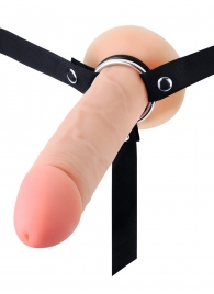 Мужской полый страпон на регулируемых ремешках - 22 см. - Sex Expert - купить с доставкой в Новочеркасске