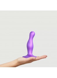 Фиолетовая насадка Strap-On-Me Dildo Plug Curvy size S - Strap-on-me - купить с доставкой в Новочеркасске