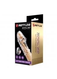 Прозрачная насадка на пенис Booker - 8 см. - Baile - в Новочеркасске купить с доставкой