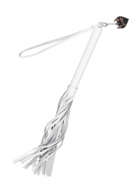 Белая кожаная плеть - 50 см. - Pecado - купить с доставкой в Новочеркасске