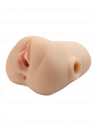 Телесный мастурбатор с вибрацией Double Pounder Vibrating Squeeze Stroker - Pipedream - в Новочеркасске купить с доставкой