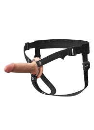 Телесный пустотелый фаллопротез 5’’ Hollow Silicone Strap-On - 14 см. - Pipedream - купить с доставкой в Новочеркасске