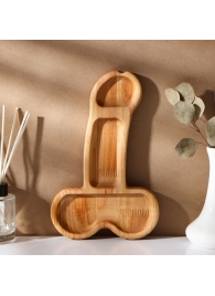 Деревянное блюдо для подачи в форме члена (25 х 16,5 х 1,7 см) - Сима-Ленд - купить с доставкой в Новочеркасске