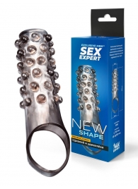 Дымчатая насадка на пенис с выпуклостями - 11 см. - Sex Expert - в Новочеркасске купить с доставкой