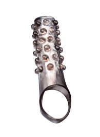 Дымчатая насадка на пенис с выпуклостями - 11 см. - Sex Expert - в Новочеркасске купить с доставкой