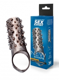 Дымчатая насадка на пенис с шипами и выпуклостями - 12,5 см. - Sex Expert - в Новочеркасске купить с доставкой