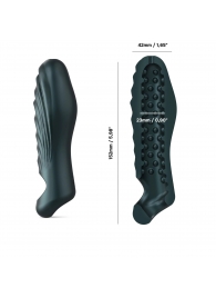 Серая силиконовая насадка на пенис с подхватом Manwan Ryzer - Manwan - в Новочеркасске купить с доставкой