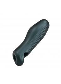 Серая силиконовая насадка на пенис с подхватом Manwan Ryzer - Manwan - в Новочеркасске купить с доставкой