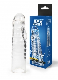 Прозрачная закрытая насадка на член - 15 см. - Sex Expert - в Новочеркасске купить с доставкой
