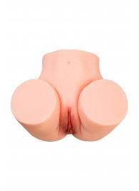 Телесный мастурбатор в форме попки с 2 любовными входами - No Name - в Новочеркасске купить с доставкой