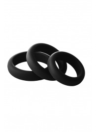 Набор из 3 черных эрекционных колец Smooth Silicone Cockring Pack - Dream Toys - в Новочеркасске купить с доставкой