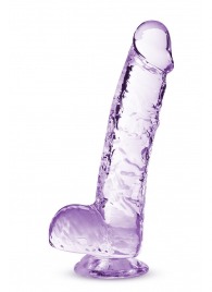 Сиреневый фаллоимитатор 6 Inch Crystalline Dildo - 15,2 см. - Blush Novelties