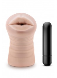 Телесный мастурбатор-ротик Nicole Vibrating Masturbator - Blush Novelties - в Новочеркасске купить с доставкой