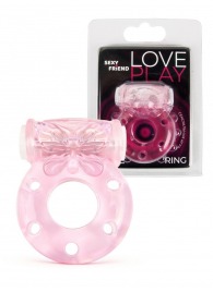 Розовое эрекционное виброкольцо с бабочкой - 1137 - в Новочеркасске купить с доставкой