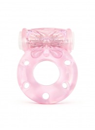 Розовое эрекционное виброкольцо с бабочкой - 1137 - в Новочеркасске купить с доставкой