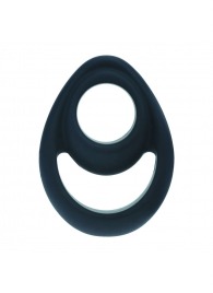 Черное эрекционное кольцо Double Ergo Silicone Cockring - Shots Media BV - в Новочеркасске купить с доставкой