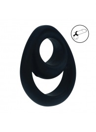 Черное эрекционное кольцо Double Ergo Silicone Cockring - Shots Media BV - в Новочеркасске купить с доставкой