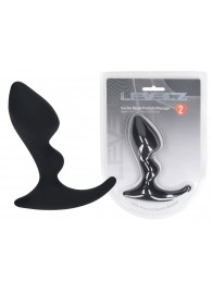 Черная анальная пробка для массажа простаты Double Ripple Silicone Prostate Massager - Shots Media BV - в Новочеркасске купить с доставкой