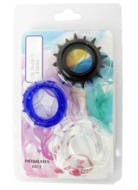 Набор из 3 эрекционных колец разного цвета и рельефа - Boys of Toys - в Новочеркасске купить с доставкой