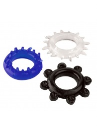 Набор из 3 эрекционных колец разного цвета и рельефа - Boys of Toys - в Новочеркасске купить с доставкой