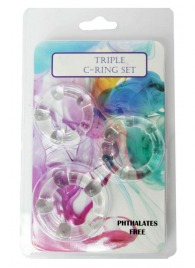 Набор из 3 эрекционных прозрачных колец - Boys of Toys - в Новочеркасске купить с доставкой