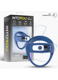 Синее интерактивное эрекционное виброкольцо Rank - Intoyou - в Новочеркасске купить с доставкой