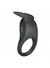 Черное перезаряжаемое виброкольцо Carlton - Baile - в Новочеркасске купить с доставкой