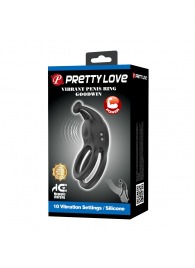 Черное перезаряжаемое виброкольцо Goodwin - Baile - в Новочеркасске купить с доставкой