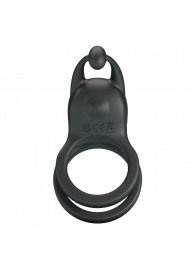 Черное перезаряжаемое виброкольцо Goodwin - Baile - в Новочеркасске купить с доставкой