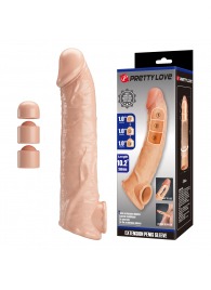 Телесный фаллоудлинитель с подхватом мошонки Silas - 26 см. - Baile - в Новочеркасске купить с доставкой