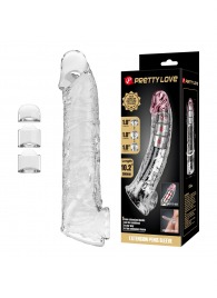 Прозрачный фаллоудлинитель с подхватом мошонки Silas - 26 см. - Baile - в Новочеркасске купить с доставкой