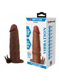 Коричневая насадка на пенис Quillon - 20 см. - Baile - в Новочеркасске купить с доставкой